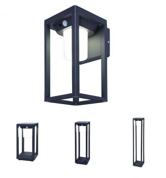 4-in-1 Squared solar led wall lamp